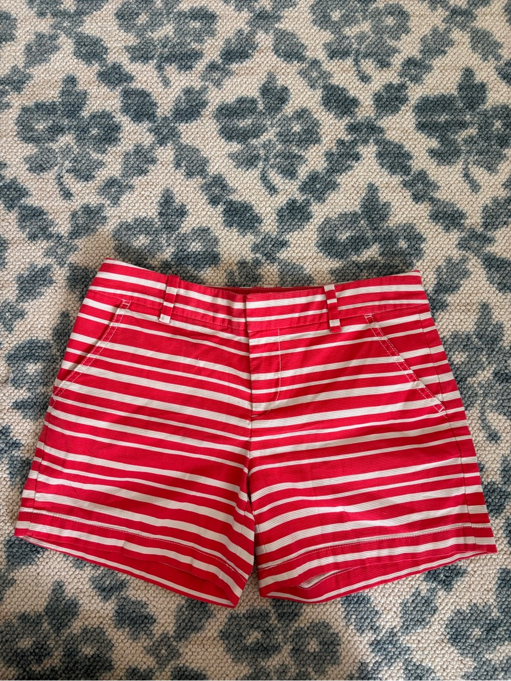 Tommy Hilfiger Red and White Striped Women’s Shorts